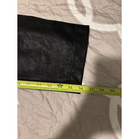 Bardot Debbie Textured Faux Leather Pants XS 4 High Waist Ankle - Picture 9 of 10